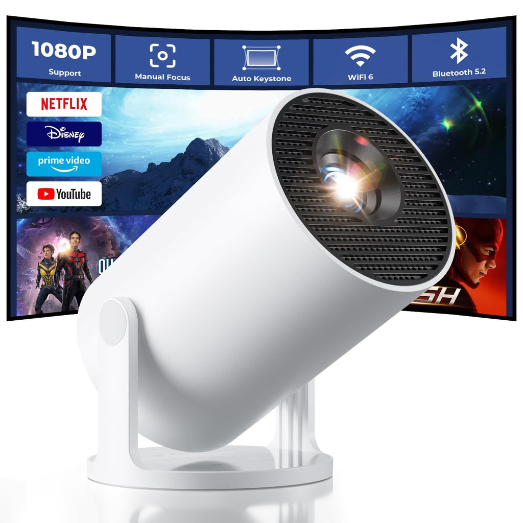 Mini HD smart projector-Portable WiFi & Bluetooth Home Cinema