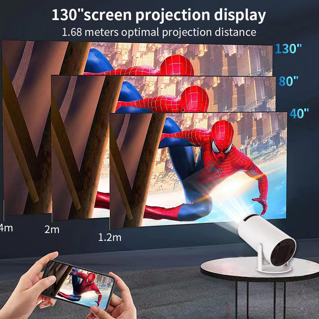 Mini HD smart projector-Portable WiFi & Bluetooth Home Cinema