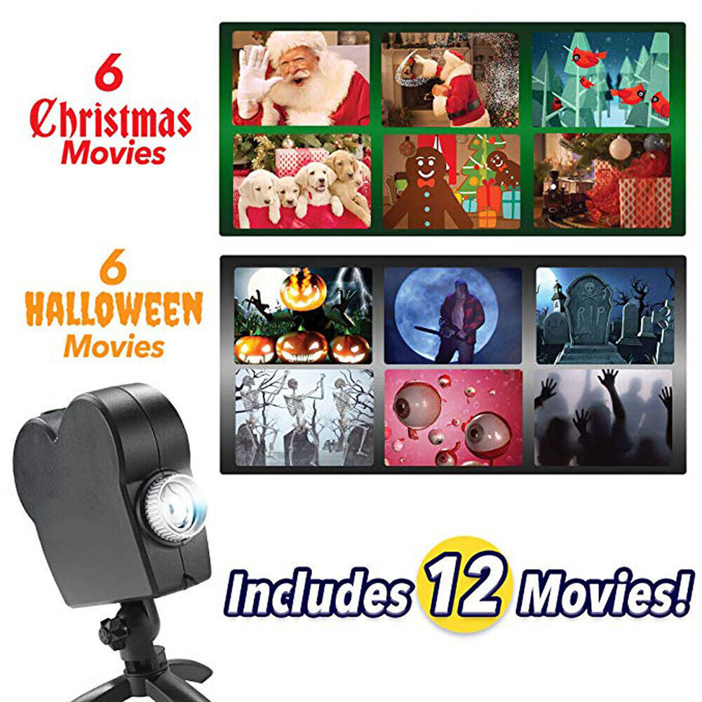 Halloween Window Projector Christmas Holographic Optical Home Window Display Pro