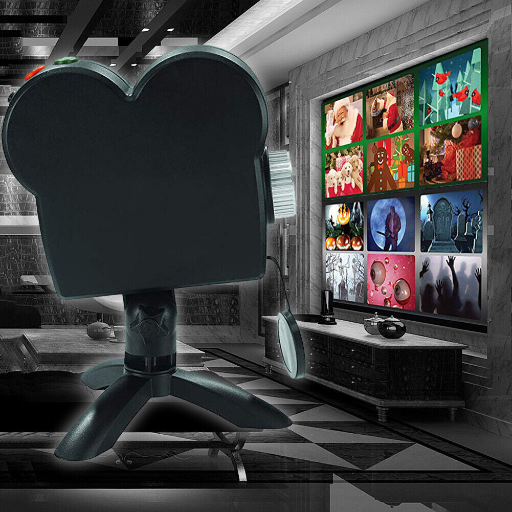 Halloween Window Projector Christmas Holographic Optical Home Window Display Pro